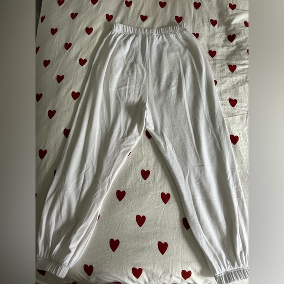 GARAGE oversized high rise white sweatpants size small - Picture 3 of 3